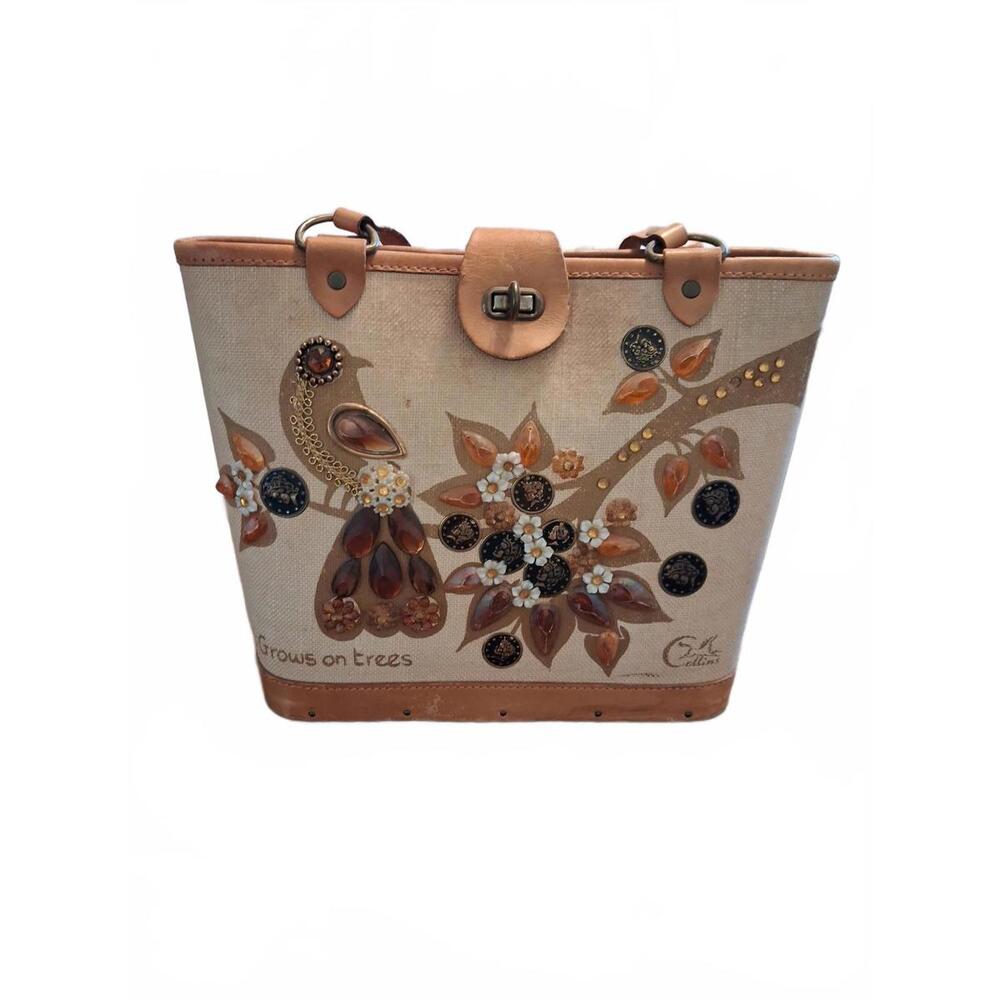 Colleen Embellished Canvas Tote Bag